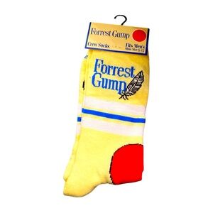 Forrest Gump Crew Socks Beige Mens 6-12  NWT